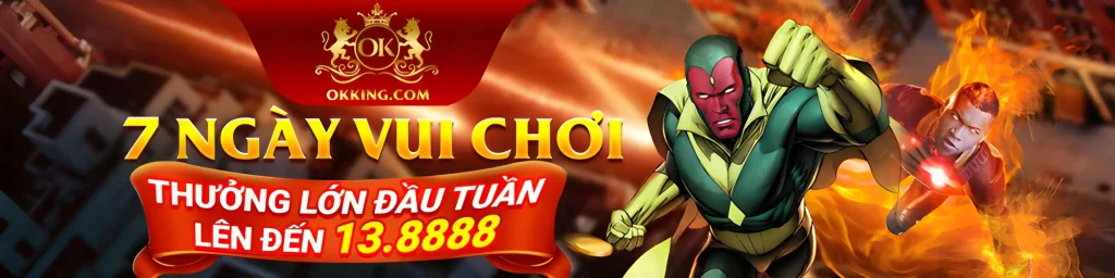 Okking95 tri ân hội viên cược 7 ngày nhận đến 13.8888k